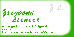 zsigmond lienert business card